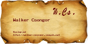 Walker Csongor névjegykártya